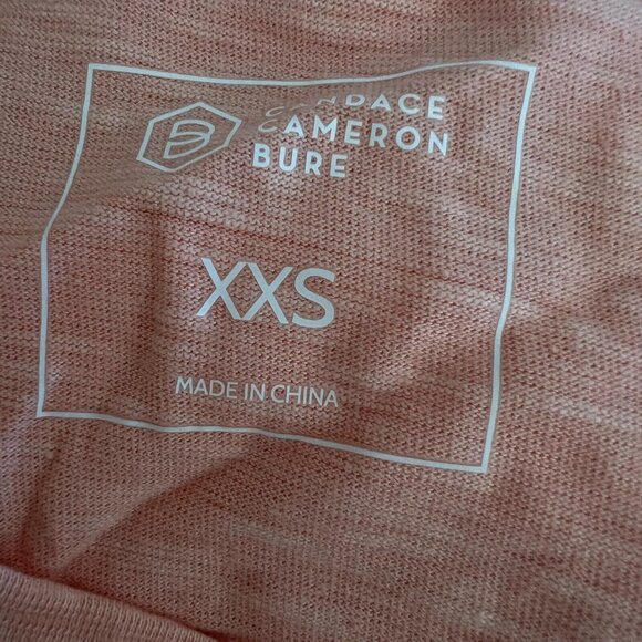 Candace Cameron Bure Women Top Sz XXS The Sunkissed Garment Dyed Pink A396315 - Picture 4 of 6